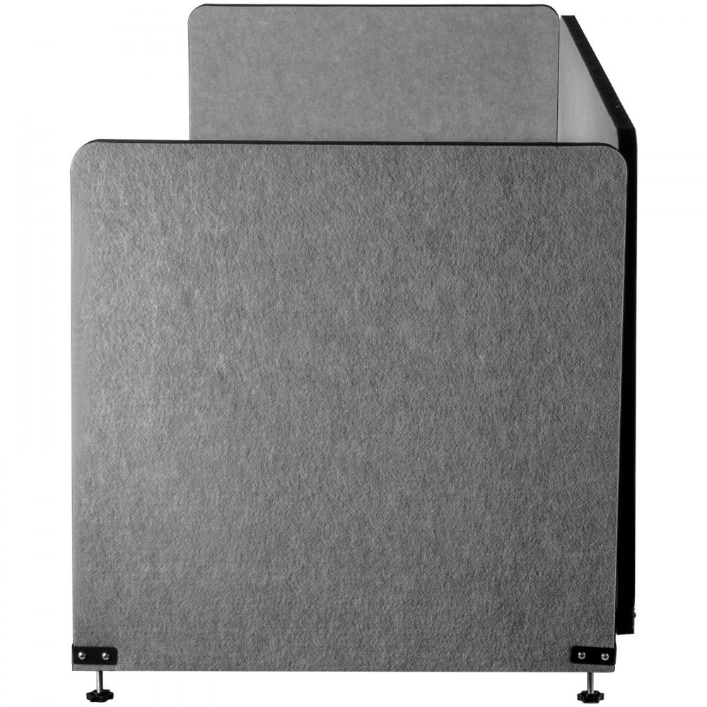 Vevor Desk Divider Desk Privacy Panel 48'' 3 Panels Desktop Partition Light Gray