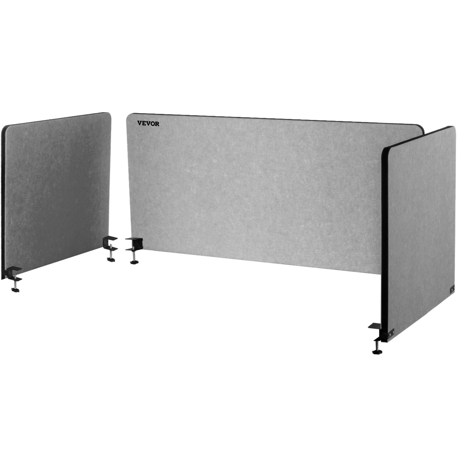 Vevor Desk Divider Desk Privacy Panel 48'' 3 Panels Desktop Partition Light Gray