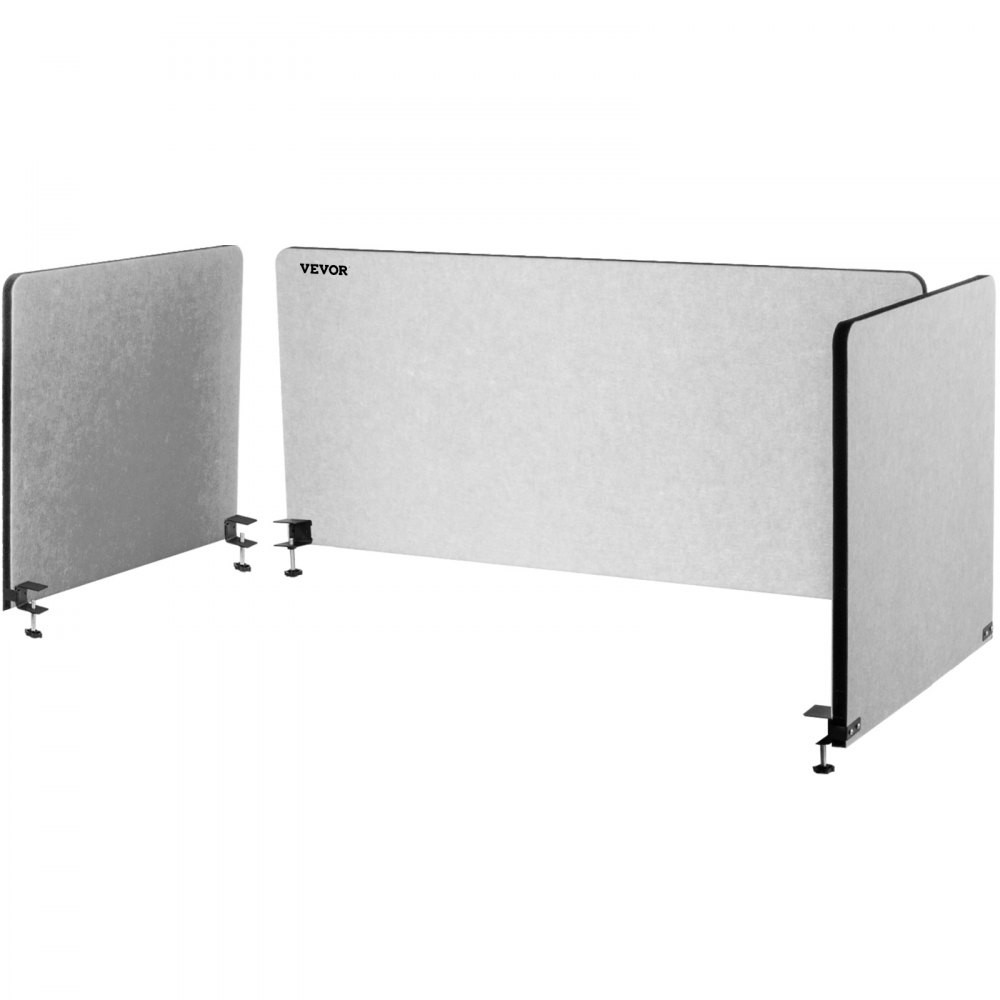 Vevor Desk Divider Desk Privacy Panel 48’’3 Panels Desktop Partition Cool Gray