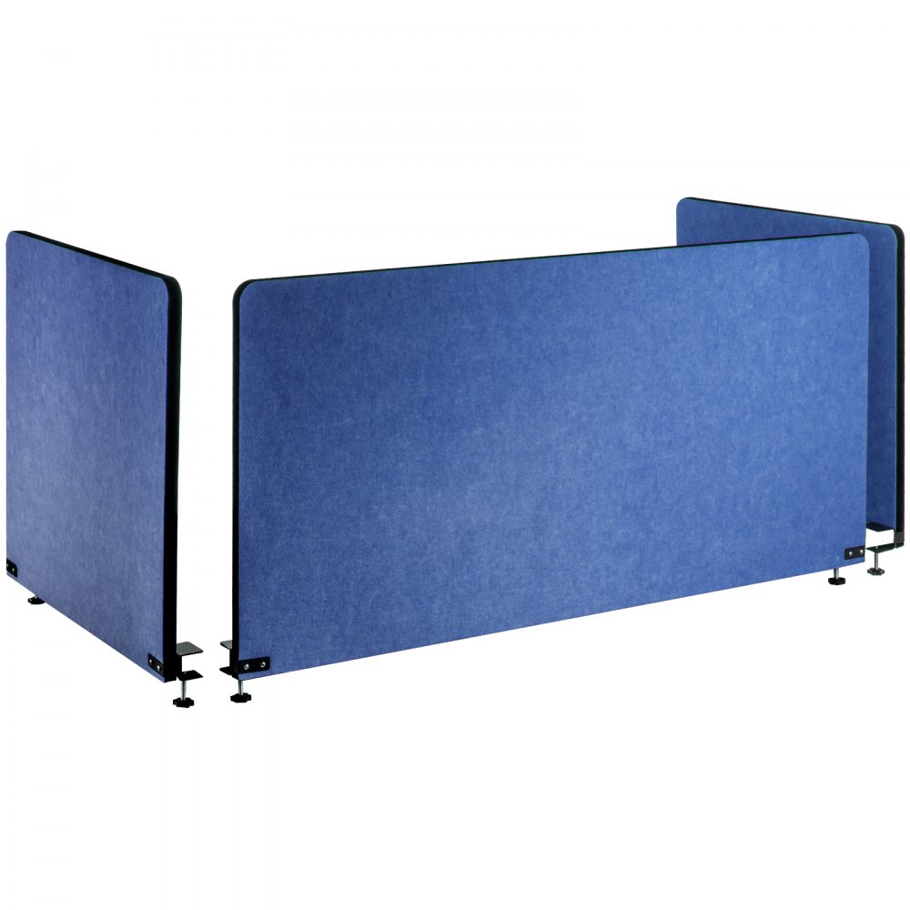 Vevor Desk Divider Desk Panel de privacidad 48'' 3 Paneles Partición de escritorio Azul marino