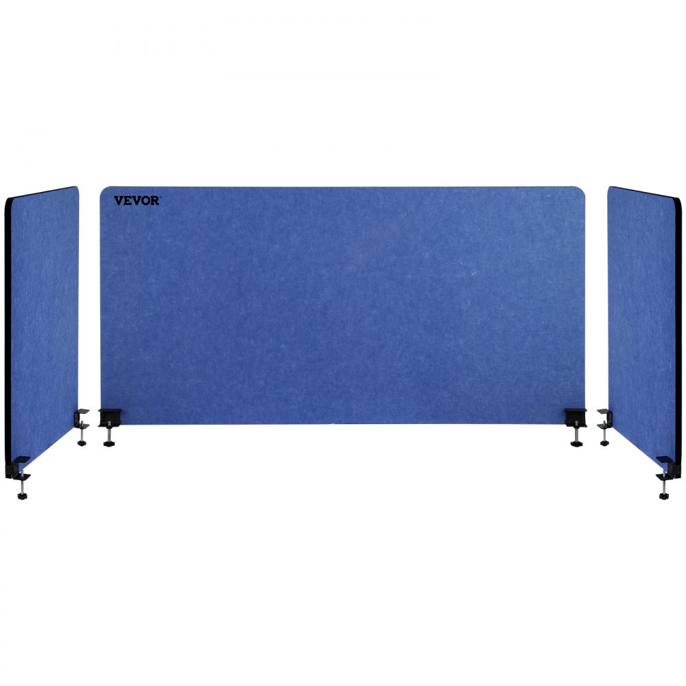 Vevor Desk Divider Desk Panel de privacidad 48'' 3 Paneles Partición de escritorio Azul marino