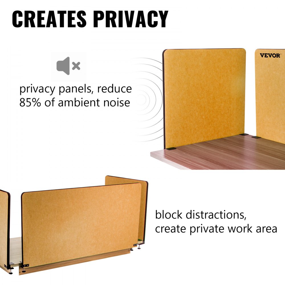 VEVOR Desk Divider 48'' Desk Shield Office Desktop Partition Privacy Screen