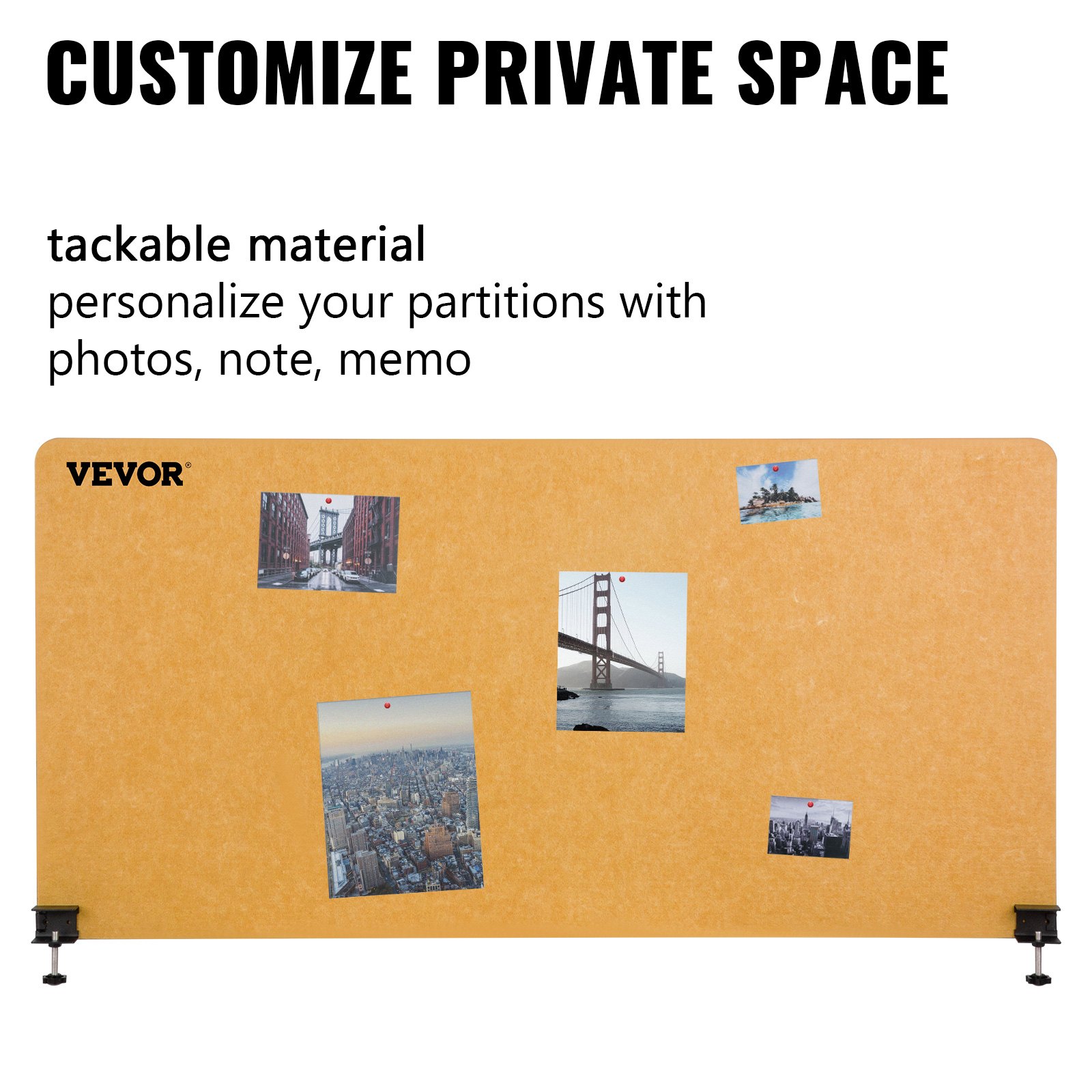 VEVOR Desk Divider 48'' Desk Shield Office Desktop Partition Privacy Screen