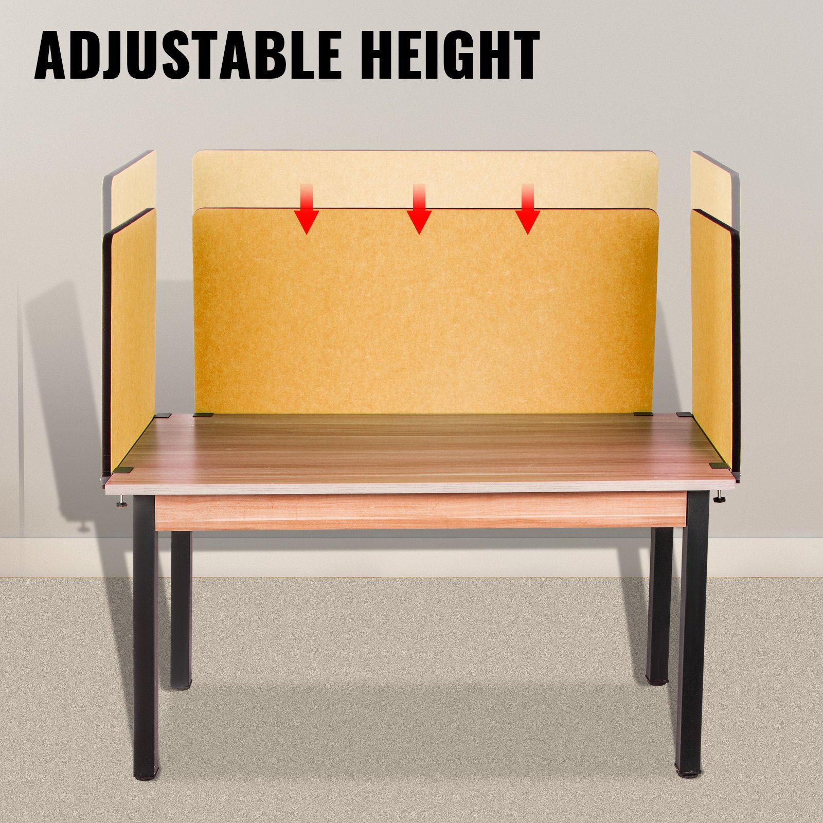 VEVOR Desk Divider 48'' Desk Shield Office Desktop Partition Privacy Screen