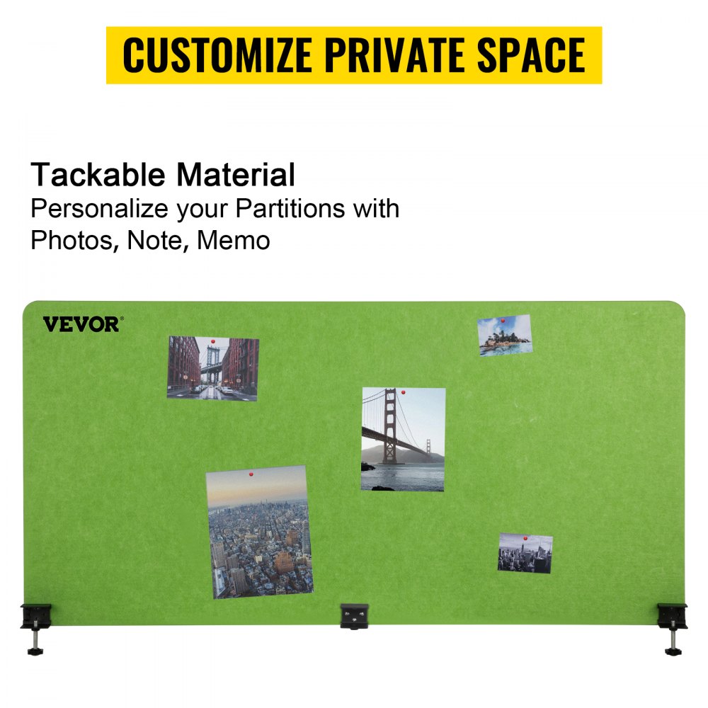 VEVOR desk divider with tackable material for photos, notes, and memos.