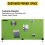 VEVOR Desk Divider 60''X 24''(1) 24''X 24''(2) Desk Privacy Panel Flexible Mounted Desk Panels Reduce Noise and Visual Distractions for Office Classroom Studying Room (Green)