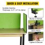 VEVOR Desk Divider 60''X 24''(1) 24''X 24''(2) Desk Privacy Panel Flexible Mounted Desk Panels Reduce Noise and Visual Distractions for Office Classroom Studying Room (Green)