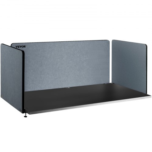 VEVOR Desk Divider, 60'', Sound Absorbing, Visual Privacy and Noise Reduction, 3 Panels Privacy Acoustic Panel for Home Office Classroom, Light Gray