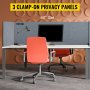 VEVOR Desk Divider, 60'', Sound Absorbing, Visual Privacy and Noise Reduction, 3 Panels Privacy Acoustic Panel for Home Office Classroom, Light Gray