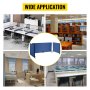 VEVOR Desk Divider, 60'', Sound Absorbing, Visual Privacy and Noise Reduction, 3 Panels Privacy Acoustic Panel for Home Office Classroom, Navy Blue
