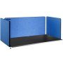 VEVOR Desk Desk Divider 60'' pracovný panel na ochranu súkromia, 3 panely, akustický panel na ochranu súkromia, akustický panel na ochranu súkromia pohlcujúci zvuk, zníženie hluku a vizuálnych rušivých vplyvov, ľahký upínací prepážka námornícka modrá