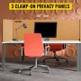VEVOR Desk Divider 60'' Desk Privacy Panel, 3 Panels Privacy Acoustic Panel, Sound Absorbing Acoustic Privacy Panel, Reduce Noise and Visual Distractions, Lightweight Clamp-on Divider Yellow