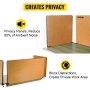 VEVOR Desk Divider 60'' Desk Privacy Panel, 3 Panels Privacy Acoustic Panel, Sound Absorbing Acoustic Privacy Panel, Reduce Noise and Visual Distractions, Lightweight Clamp-on Divider Yellow