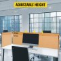 VEVOR Desk Divider 60'' Desk Privacy Panel, 3 Panels Privacy Acoustic Panel, Sound Absorbing Acoustic Privacy Panel, Reduce Noise and Visual Distractions, Lightweight Clamp-on Divider Yellow