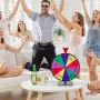 VEVOR 305 mm Spinning Prize Wheel, 10 Slots Spinning Wheel with Stand, Tabletop Win Fortune Roulette with a Dry Erase and 2 Markers, 5 Colors, Easy Assembly, for Party Pub Trade Show Carnival Events