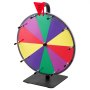 VEVOR 305 mm Spinning Prize Wheel, 10 Slots Spinning Wheel with Stand, Tabletop Win Fortune Roulette with a Dry Erase and 2 Markers, 5 Colors, Easy Assembly, for Party Pub Trade Show Carnival Events