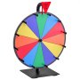 VEVOR 305 mm Spinning Prize Wheel, 12 Slots Spinning Wheel with Stand, Tabletop Win Fortune Roulette with a Dry Erase and 2 Markers, 6 Colors, Easy Assembly, for Party Pub Trade Show Carnival Events
