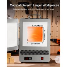 VEVOR Tabletop Kiln Melter 1500W Electric 1200℃ Max Temperature Melting Furnace
