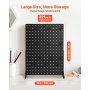 VEVOR Pegboard Display Stand with 15 Hooks Pegboard Panels Display Black (1 PCS)