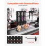 VEVOR Pegboard Display Stand with 15 Hooks Pegboard Panels Display Black (1 PCS)
