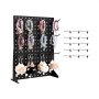 VEVOR Pegboard Display Stand with 15 Hooks Pegboard Panels Display Black (1 PCS)