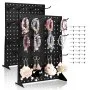VEVOR Pegboard Display Stand, 17 x 13 Inch Tabletop Pegboard Display Stand with 30 Hooks, Thickened Cold-Rolled Steel Peg Board Panel for Grocery, Retail Store and Jewelry Shop, Black (2 PCS)