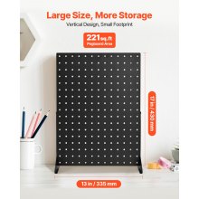 Pegboard Display Stand 17 x 13 in Tabletop Pegboard Panels Display Black (4 PCS)