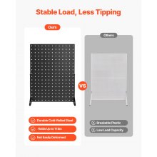 Pegboard Display Stand 17 x 13 in Tabletop Pegboard Panels Display Black (4 PCS)