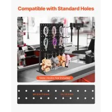 Pegboard Display Stand 17 x 13 in Tabletop Pegboard Panels Display Black (4 PCS)