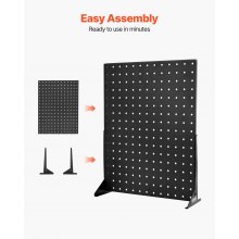 Pegboard Display Stand 17 x 13 in Tabletop Pegboard Panels Display Black (4 PCS)