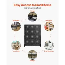 Pegboard Display Stand 17 x 13 in Tabletop Pegboard Panels Display Black (4 PCS)