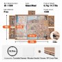 VEVOR puzzle board with natural wood finish, 1500-piece capacity, dimensions: 34x26 inches, and accessories.