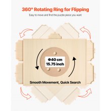 Tablero de rompecabezas de 1500 piezas con tapa de cajón, rompecabezas portátil de madera de 34 x 25 pulgadas