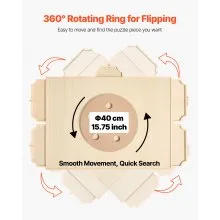 VEVOR 1500 Piece Puzzle Board with Drawer Cover Portable Wooden Jigsaw 86x63cm