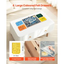 1500 Piece Puzzle Board with Drawer Cover Portable Wooden Jigsaw 34x25 in