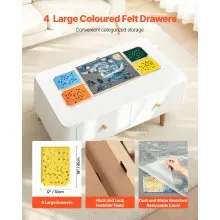 VEVOR 1500 Piece Puzzle Board with Drawer Cover Portable Wooden Jigsaw 86x63cm