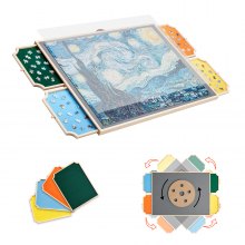 1500 Piece Puzzle Board with Drawer Cover Portable Wooden Jigsaw 34x25 in