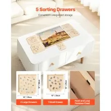 VEVOR 2000 Piece Puzzle Board with Drawer Cover Portable Wooden Jigsaw 102x74cm