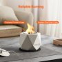 VEVOR Tabletop Fire Pit Bowl, Concrete Tabletop Fireplace Indoor Outdoor Decor, Portable Rubbing Alcohol Burner Smores Maker, Mini Fire Pit for Patio Balcony with Extinguisher Light Gray