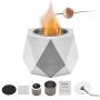 Tabletop Fire Pit Bowl Concrete Fireplace Indoor Outdoor for Patio