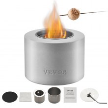 VEVOR Tabletop Fire Pit Bowl Concrete Fireplace Indoor Outdoor Patio Cylinder