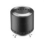 VEVOR Tabletop Fire Pit,6 inch Stainless Steel Tabletop Fireplace Indoor Outdoor,Portable Rubbing Burner Smores Maker with Stand,Wood Burning or Pellet Fueled for Camping,Patio,Cylinder Black 1.96 lbs