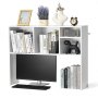 VEVOR Desktop Bookshelf, 1-Tier Desktop Storage Organizer, 37" x 9.4" x 28.7" Office Storage Rack Wood Display Shelf, Desktop Bookshelf Hutch with Anti-Slip Feet Pads, for Office, Home & Dorm, White