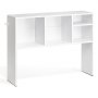 VEVOR Desktop Bookshelf, 1-Tier Desktop Storage Organizer, 37" x 9.4" x 28.7" Office Storage Rack Wood Display Shelf, Desktop Bookshelf Hutch with Anti-Slip Feet Pads, for Office, Home & Dorm, White