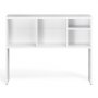VEVOR Desktop Bookshelf, 1-Tier Desktop Storage Organizer, 37" x 9.4" x 28.7" Office Storage Rack Wood Display Shelf, Desktop Bookshelf Hutch with Anti-Slip Feet Pads, for Office, Home & Dorm, White