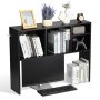 VEVOR Desktop Bookshelf, 1-Tier Desktop Storage Organizer, 37" x 9.4" x 28.7" Office Storage Rack Wood Display Shelf, Desktop Bookshelf Hutch with Anti-Slip Feet Pads, for Office, Home & Dorm, Black