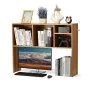 VEVOR Desktop Bookshelf, 1-Tier Wood Desktop Storage Organizer, 94 x 24 x 73 cm Office Storage Rack Wood Display Shelf, Desktop Bookshelf Hutch with Anti-Slip Feet Pads, for Office, Home and Dorm