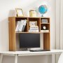 VEVOR Desktop Bookshelf, 1-Tier Wood Desktop Storage Organizer, 37" x 9.4" x 28.7" Office Storage Rack Wood Display Shelf, Desktop Bookshelf Hutch with Anti-Slip Feet Pads, for Office, Home & Dorm