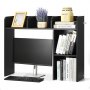 Estantería de escritorio VEVOR, organizador de escritorio de 2 niveles, 94,5 x 24,1 x 73,5 cm, de madera, con patas antideslizantes, para oficina, hogar y dormitorio, color negro