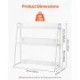 VEVOR Desktop Bookshelf, 2-Tier Desktop Storage Organizer, 95 x 32 x 90 cm Office Desk Storage Rack Display Shelf, Desktop Bookshelf Hutch with Anti-Slip Feet Pads, for Office, Home & Dorm, White